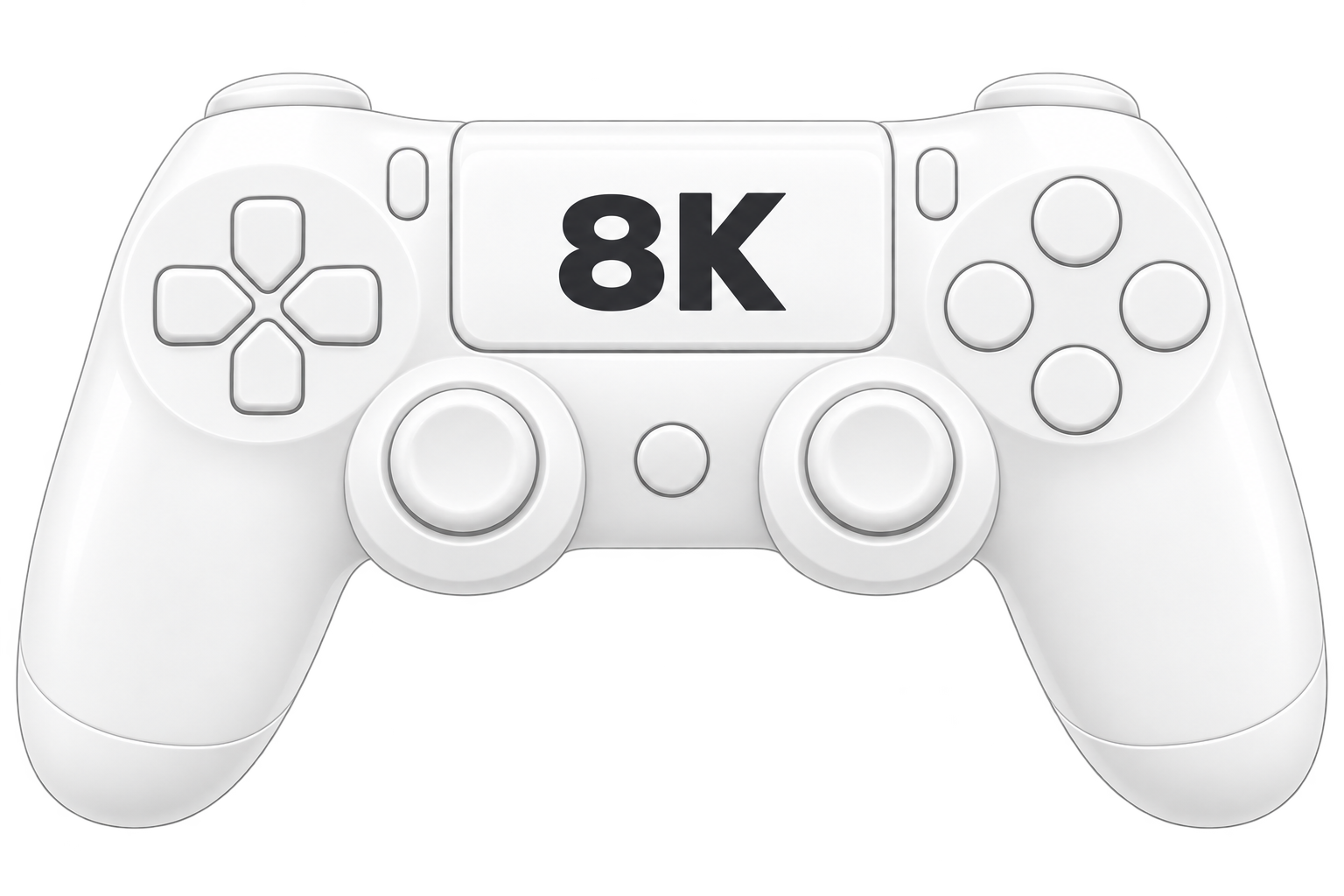 Manette PS4 en 2D avec 8K sur le pavé tactile